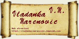 Vladanka Marenović vizit kartica